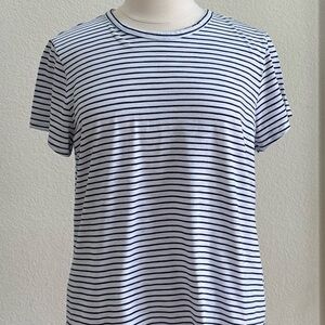 Classic Black and White Striped Women’s Tee Shirt